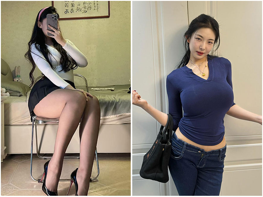 抖音大反派可爱小派高清生活照_性感少妇脸与标志性红唇