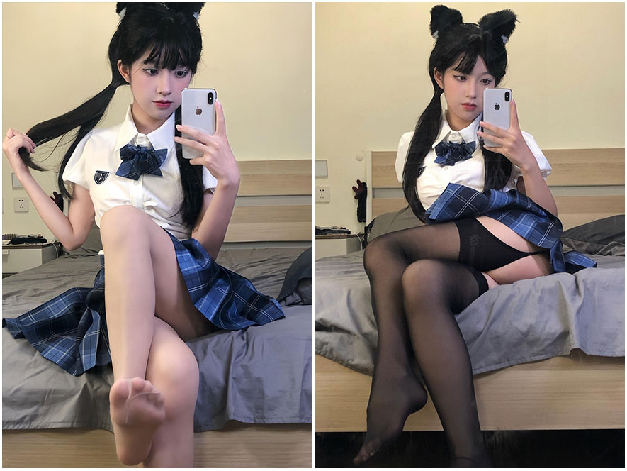 晴天小猪抖音日常JK制服甜美写真]