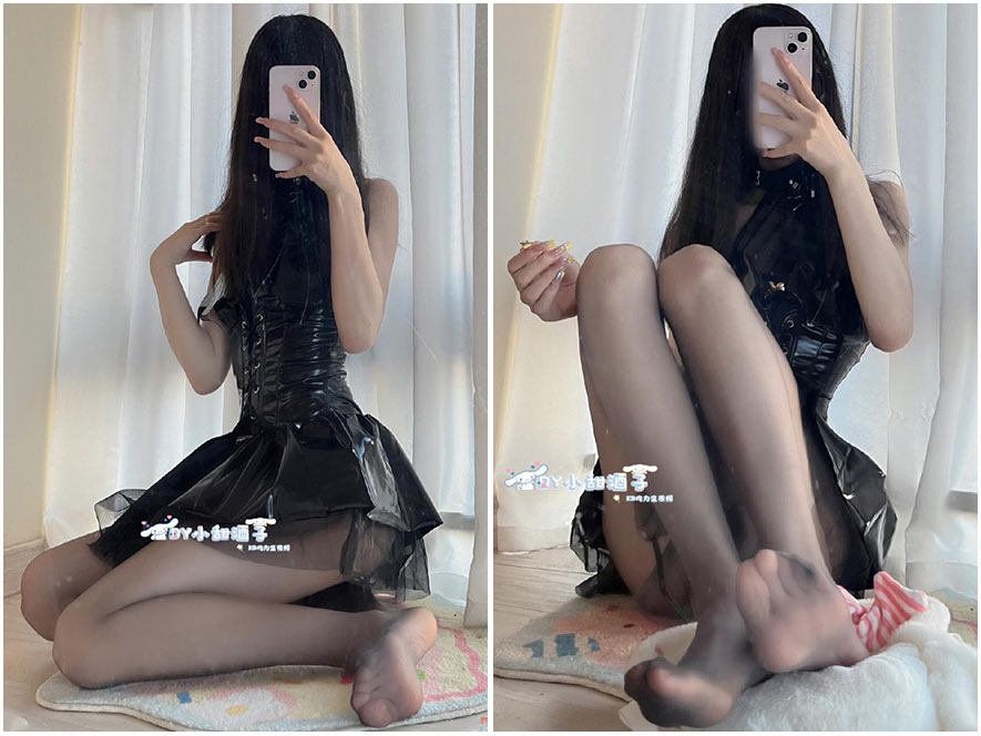 小甜酒子微密圈黑色蕾丝写真预览