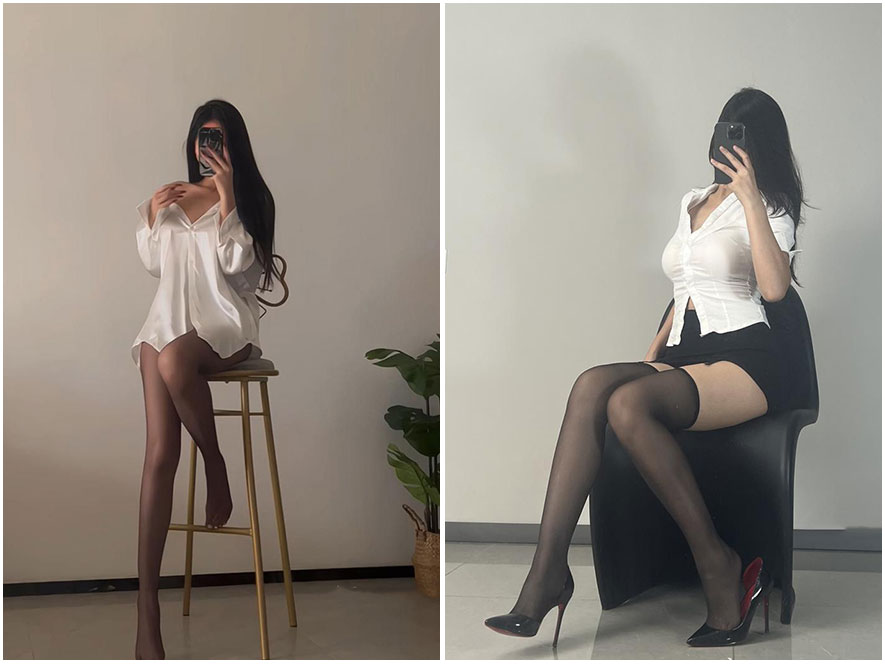 小野汜樱纯欲风白色连衣裙写真