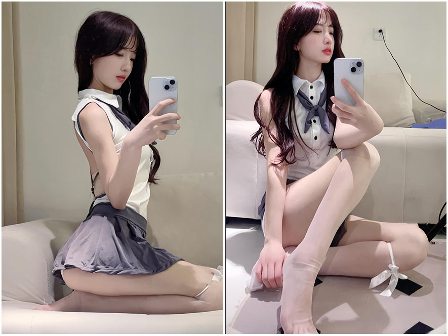 小霞佩奇COS双马尾JK制服高清写真