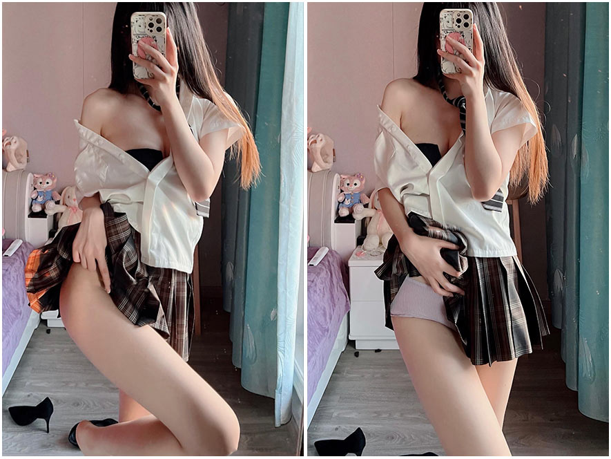 抖音网红雅萌微密圈限定水手服唯美写真