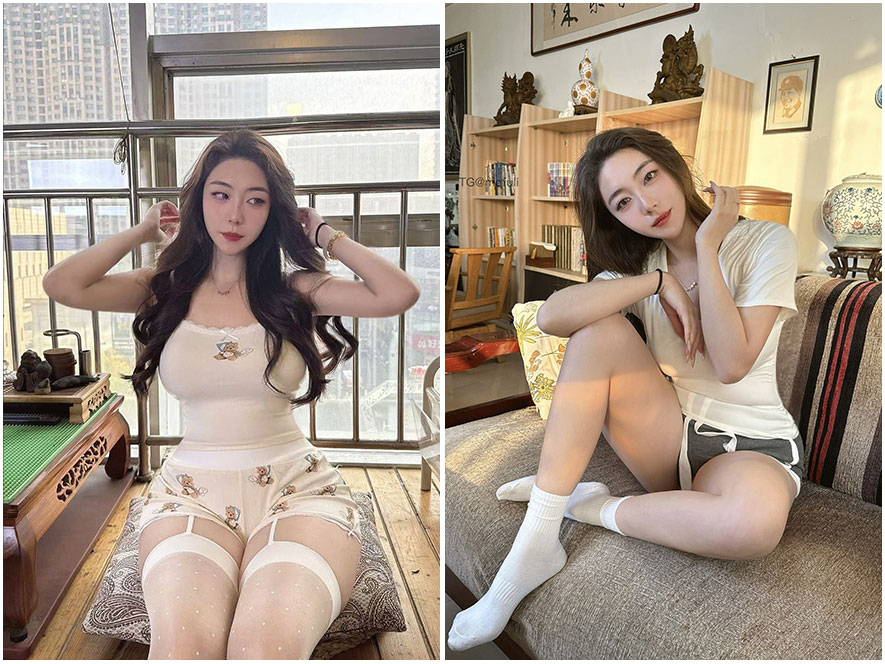 杨晚柠白色蕾丝裙唯美私房照