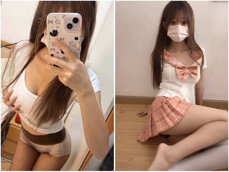 笨蛋小粉猫白衬衫居家造型短视频截图