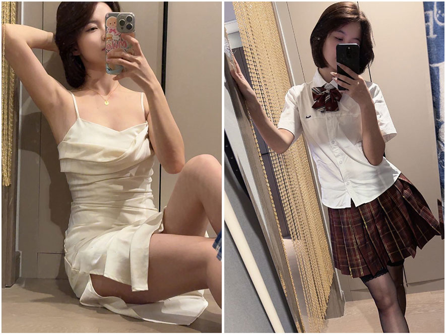 孬子身穿白色JK制服的清纯写真图片