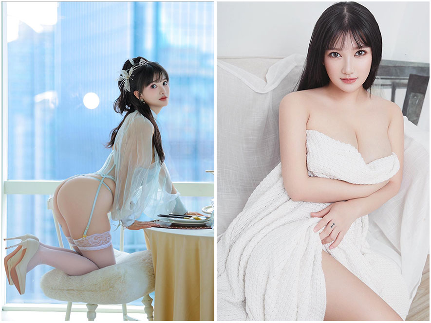 小奈奈yuna微密圈居家风白衬衫写真