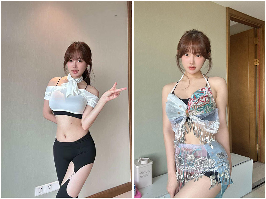 张洛洛岛遇沙滩湿身照片特写