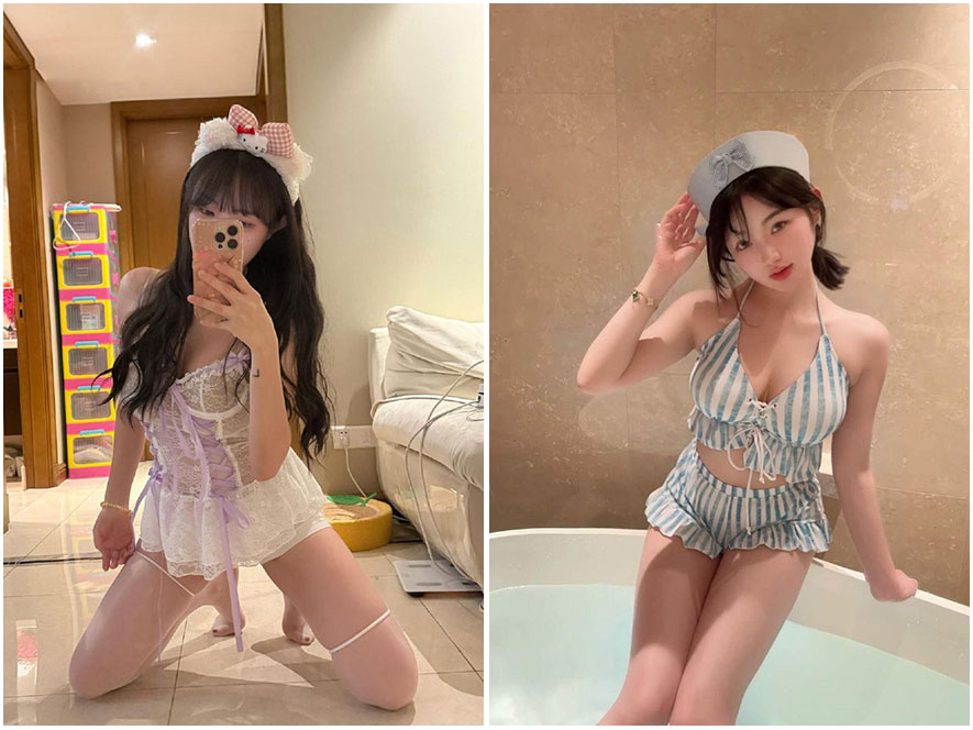 张洛洛热带岛屿度假风格清凉穿搭照片