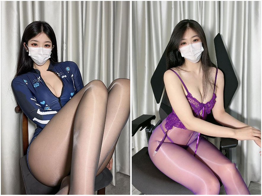 抖音网红极品小姨秘语空间黑色蕾丝私房写真预览图