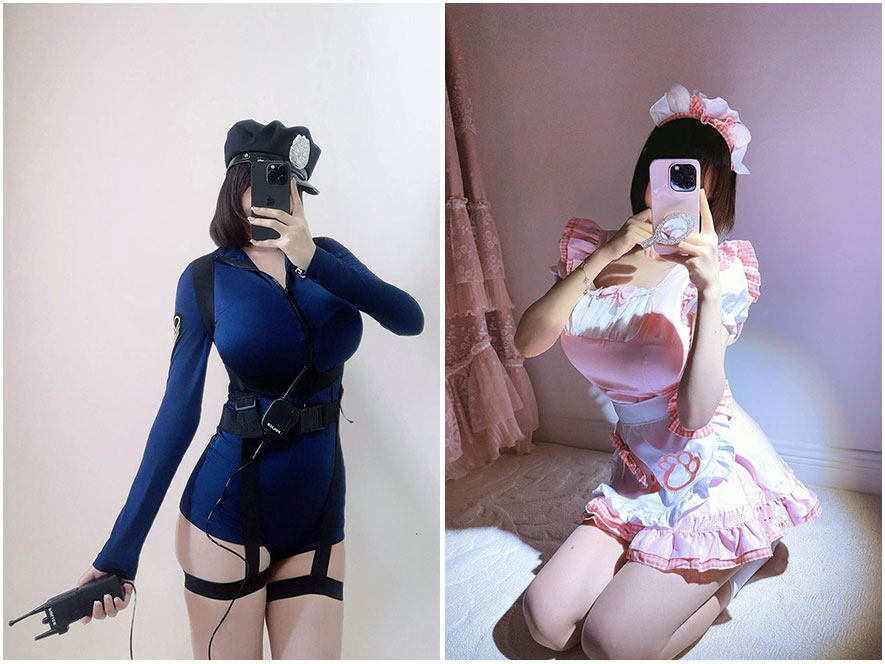 春待月爱身处复古民宿酒店房间昏暗私房床上写真图片