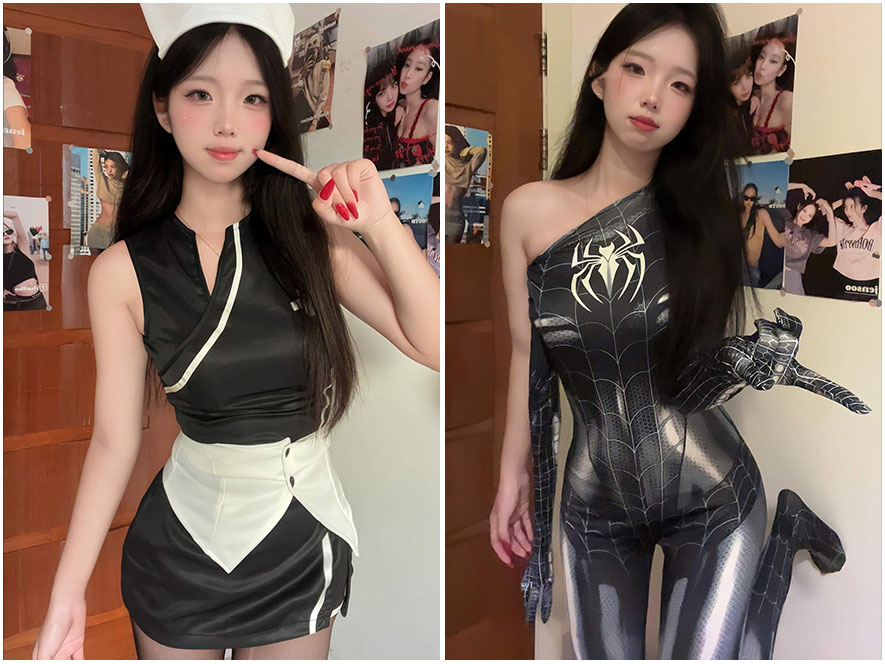 抖音网红101涵涵海岛风纯欲连衣私房