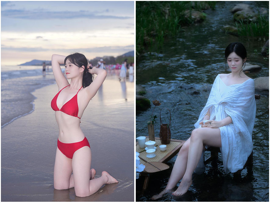 抖音网红YY海岛性感比基尼写真图片