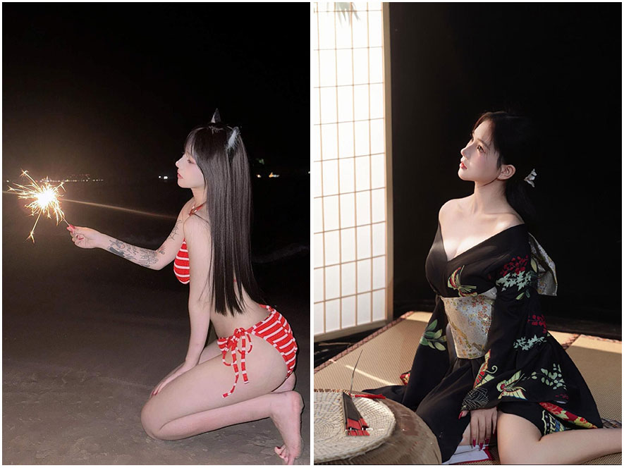 抖音网红小小叮当清纯写真展示