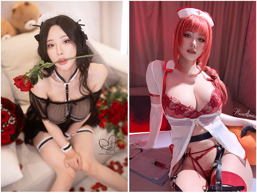 网红HaneAme雨波火辣紧身衣私拍壁纸