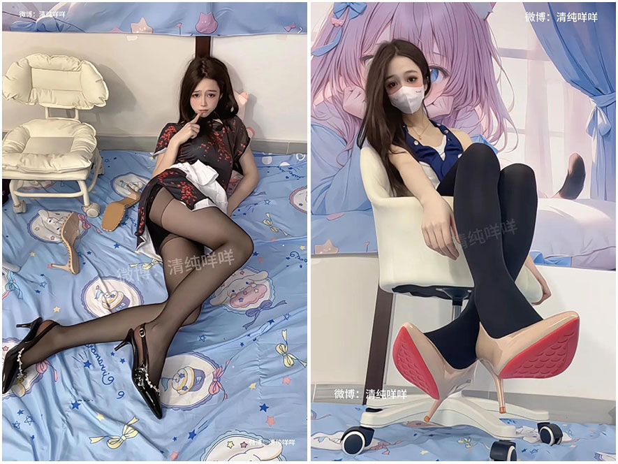清纯咩咩趣岛私房写真微胖萌妹
