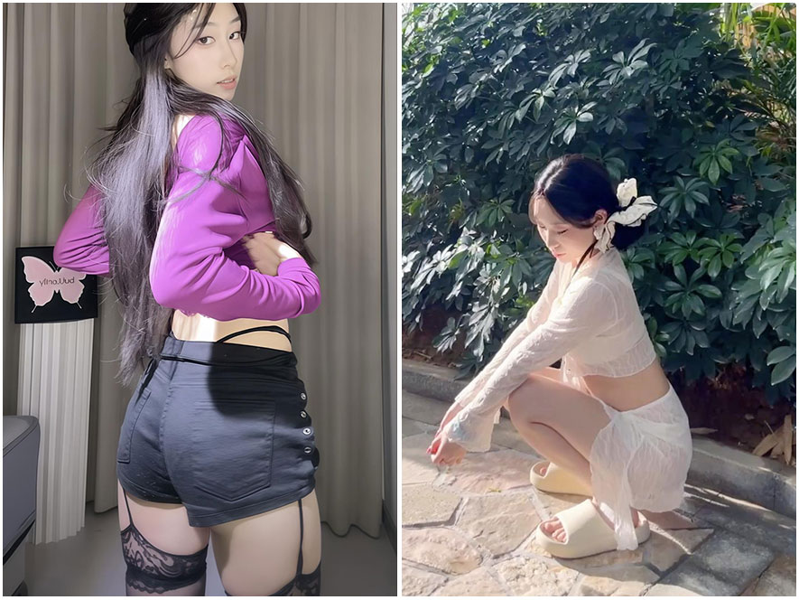 抖音网红奇怪海岛风情唯美自拍原图