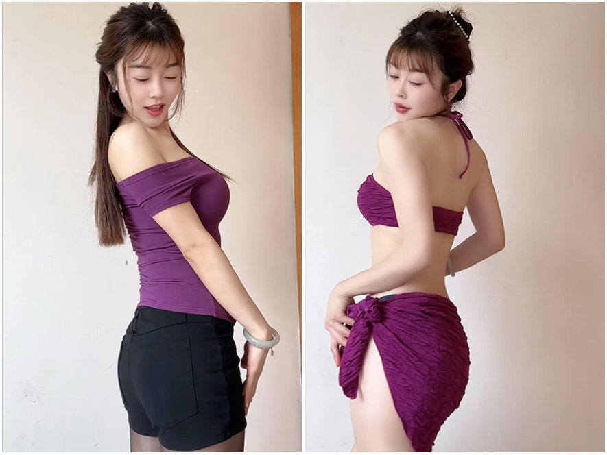 抖音网红小姨黑丝私房写真展示