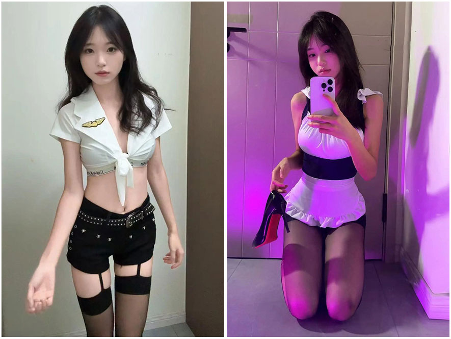 抖音网红屌丝制服诱惑极度暧昧特写写真壁纸