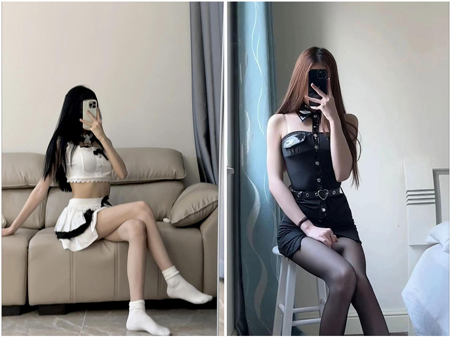 抖音网红秀妍微露酥胸性感床上私房照