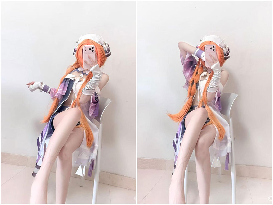 椰椰小意微胖纯欲穿搭写真壁纸下载