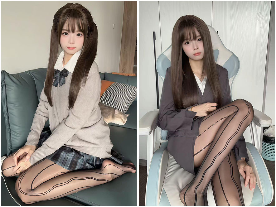 起司我啦JK制服户外街拍