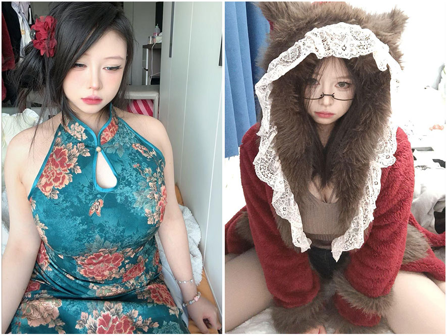 抖音美女噗复古相机街拍写真